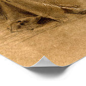 考え失った茶色紙 ポスター (角)