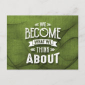 考え情報 – やる気を起こさせる引用文。 ポストカード (正面)