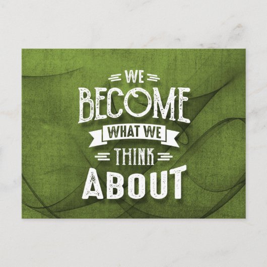 考え情報 – やる気を起こさせる引用文。 ポストカード (正面)