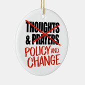 考え方や祈りの言葉ではなく、政策変更 セラミックオーナメント (右)
