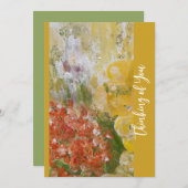 考え春フラットノートカード サンキューカード (正面/裏面)