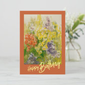 考え春フラットノートカード サンキューカード (スタンド正面)