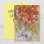 考え春フラットノートカード サンキューカード (正面/裏面)