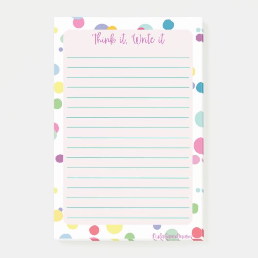 考え書はメモ帳 ポストイット (正面)
