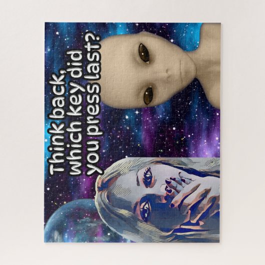 考え最後に押した鍵は?ギーク ジグソーパズル (縦)