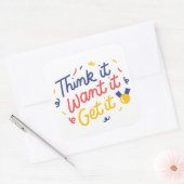 考え欲しい スクエアシール (封筒)