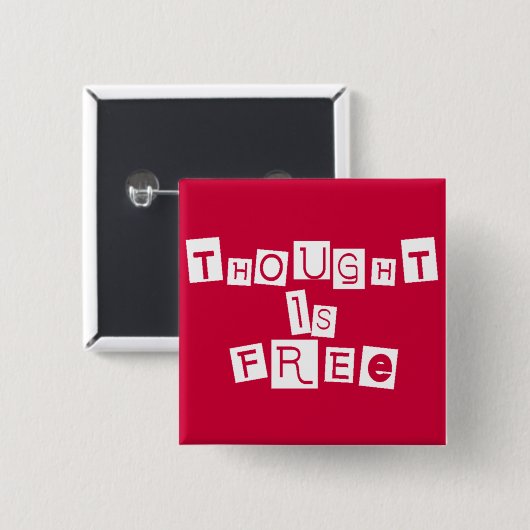 考え無料 缶バッジ (正面&裏面)