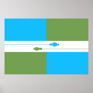 考え無神論者の国旗のポスター ポスター