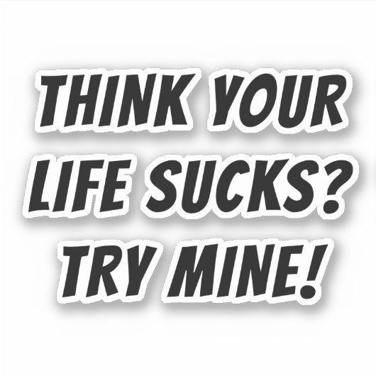 考え生の最低人?俺の手を試せ! シール (正面)