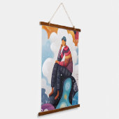 考え直した思想家：抽象芸術モダンアート 吊り下げ型タペストリー (傾斜あり)
