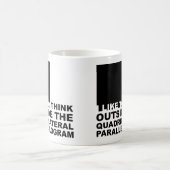 考え箱の外のおもしろいギークおたく コーヒーマグカップ (中央)