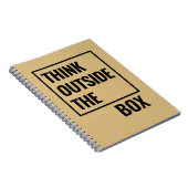 考え箱の外のやる気を起こさせる引用文 ノートブック (右側)