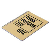 考え箱の外のやる気を起こさせる引用文 ノートブック (左側)