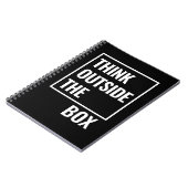 考え箱の外のやる気を起こさせる引用文 ノートブック (左側)