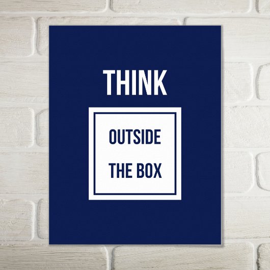 考え箱の外やる気を起こさせるは ポスター