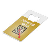 考え箱の外 クレジットカード栓抜き (裏面アングル)