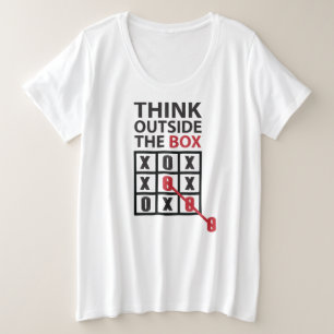 考え箱の外 プラスサイズTシャツ