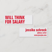 考え給家 スキニー名刺 (正面/裏面)