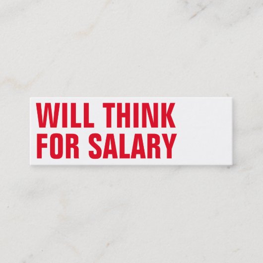 考え給家 スキニー名刺 (正面)