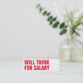 考え給家 スキニー名刺 (スタンド正面)