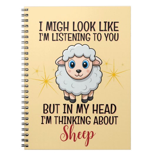 考え羊について – おもしろい ノートブック (正面)