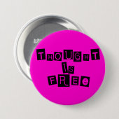 考え自由 缶バッジ (正面&裏面)