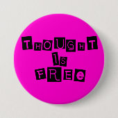 考え自由 缶バッジ (正面)
