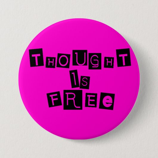 考え自由 缶バッジ (正面)