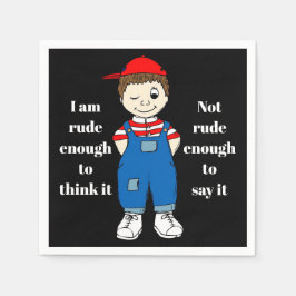 考え言うな – カクテル・ナおもしろいプキンス スタンダードカクテルナプキン