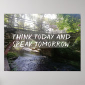 考え話今日は大言架け橋ポスター ポスター (正面)