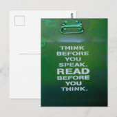 考え話前には ポストカード (正面/裏面)