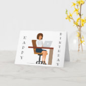 **考え誕生日** カード (黄色い花)