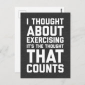 考え運動おもしろい引用文 ポストカード (正面/裏面)