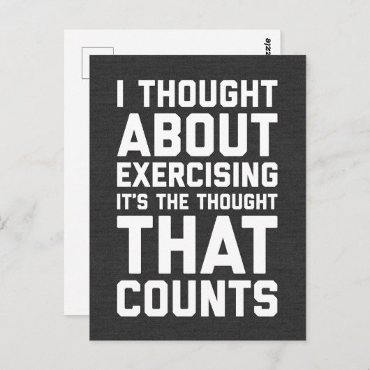 考え運動おもしろい引用文 ポストカード (正面/裏面)