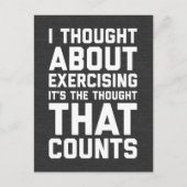 考え運動おもしろい引用文 ポストカード (正面)