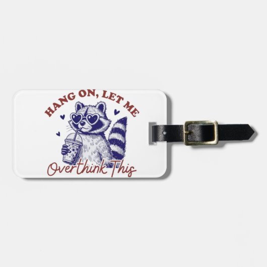 考え過ぎたアライグマ ラゲッジタグ (正面横)