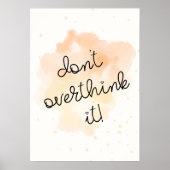 考え過ぎてはいけない ポスター (正面)