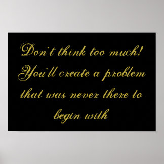 「考え過ぎないで」ポス感動的ター ポスター