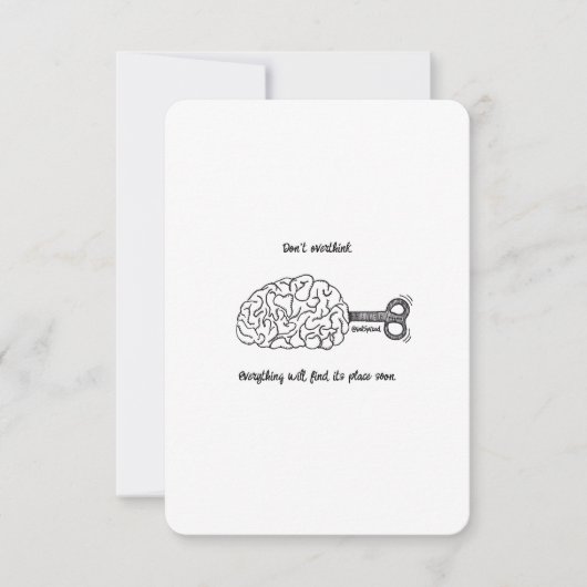 考え過ぎないで、大丈夫 – フラットカード (正面)