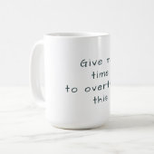 考え過ぎるマグ コーヒーマグカップ (正面左)