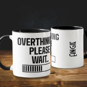 考え過ぎセラミックマグカップ待って マグカップ