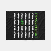 考え違うサイクリング フリースブランケット (正面(横))