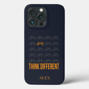 考え違う逆曲バイクもしくは自転車に乗る人パーソナライズされた周期 iPhone 13 PROケース