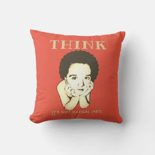 「考え違法ではない」 クッション (正面)