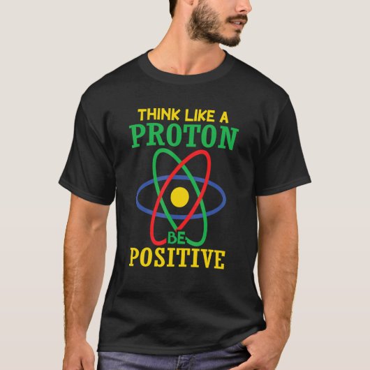 考え陽子が科学にな前向きる Tシャツ (正面)