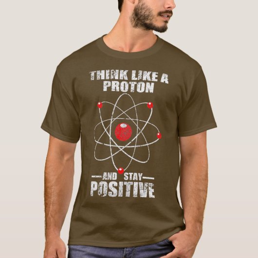 考え陽子とstay前向き physics tシャツ (正面)