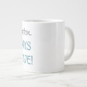 考え陽子のようにいつも前向き! ジャンボコーヒーマグカップ (正面右)