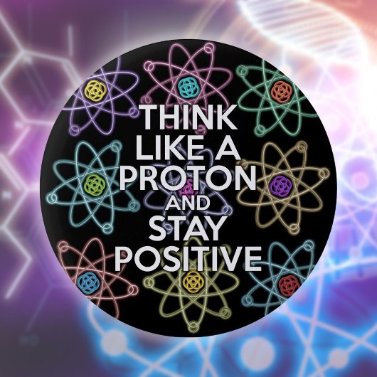 考え陽子のよう前向きに 缶バッジ