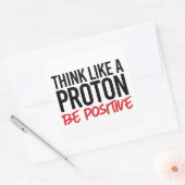 考え陽子のよう前向き スクエアシール (封筒)