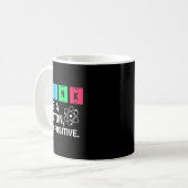 考え陽子の滞留前向きおもしろい学 コーヒーマグカップ (正面左)